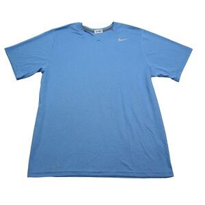 Nike Shirt Mens M Blue Athletic Tee Dri Fit Workout Fitness Active